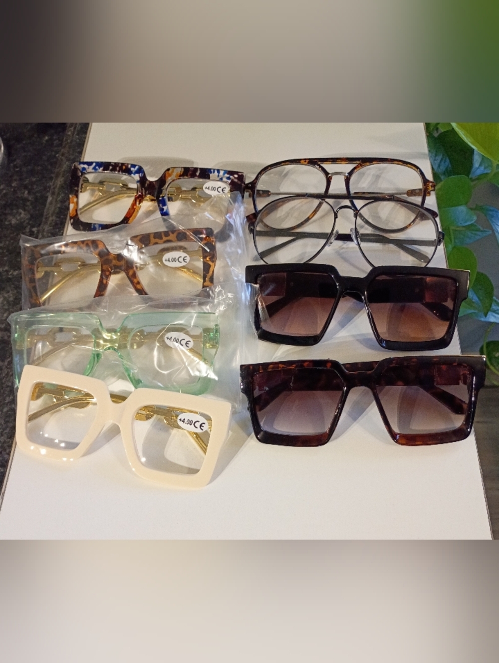 Mixed Fashion Frames Glasses  Bundle - Tortoise, Black, Ivory, Mint